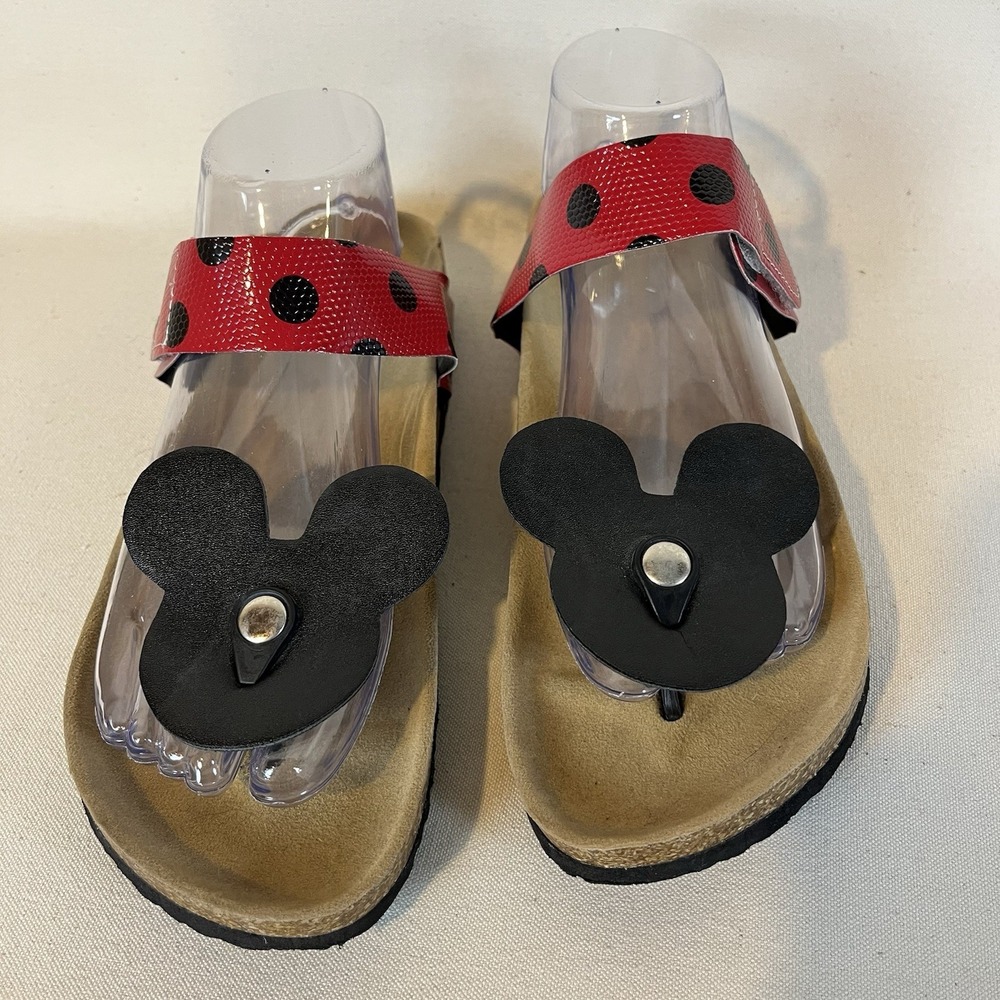 Mickey Minnie‎ Thong Sandals Cork 10.5 Adjustable